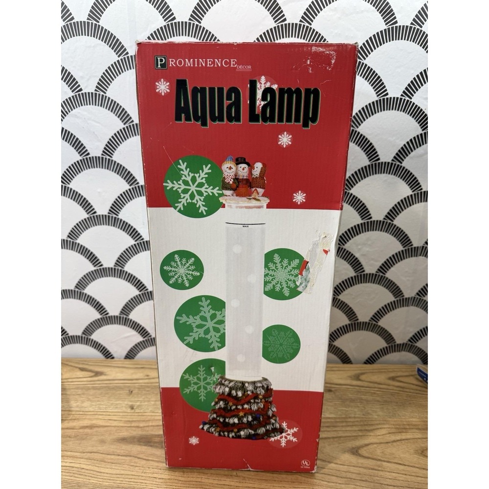 Prominence Aqua Lamp Water Tube Snowman Holiday Christmas Light‎ Bubble
